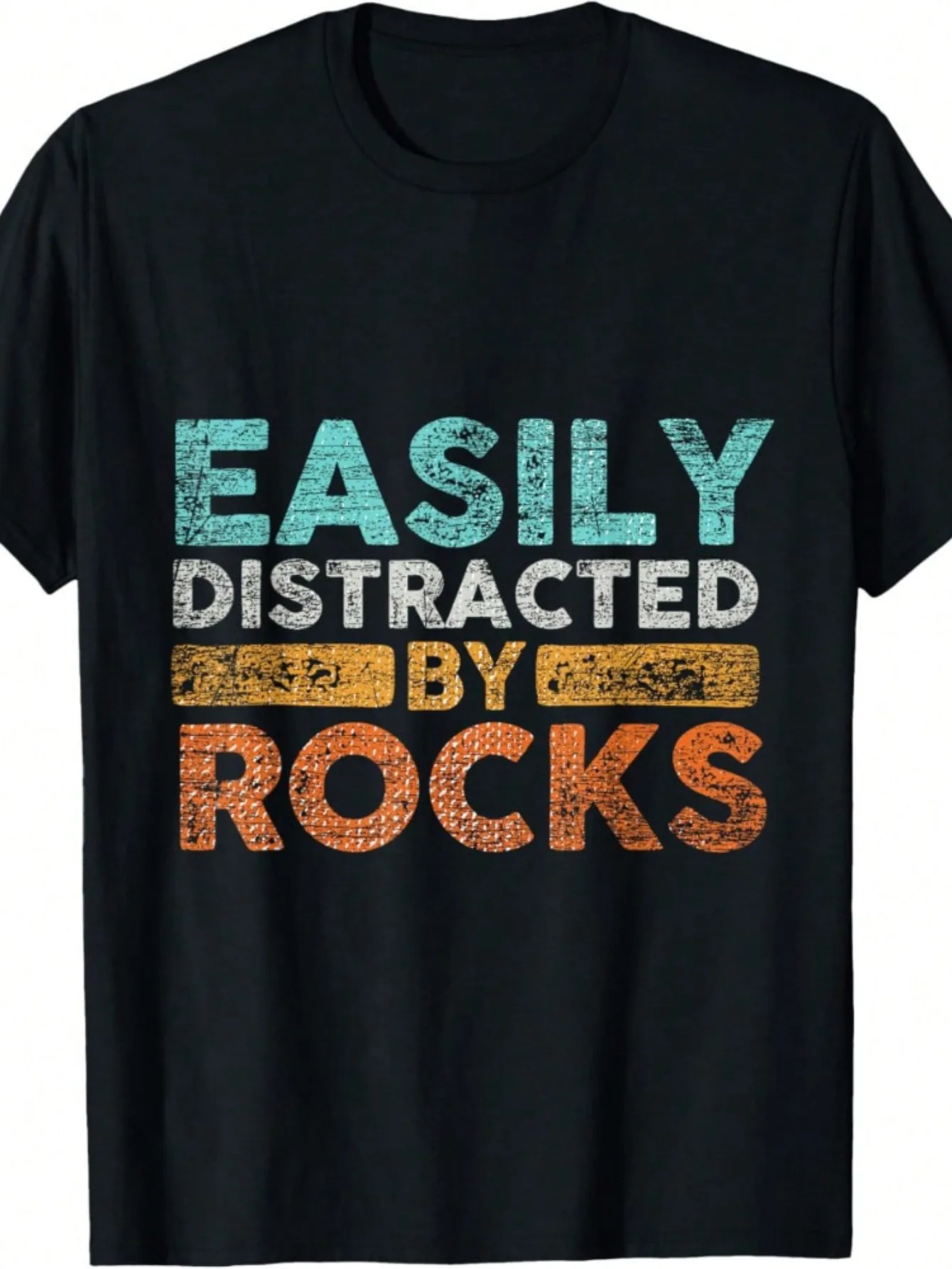 Men's T-Shirt with Geological Theme Print 
