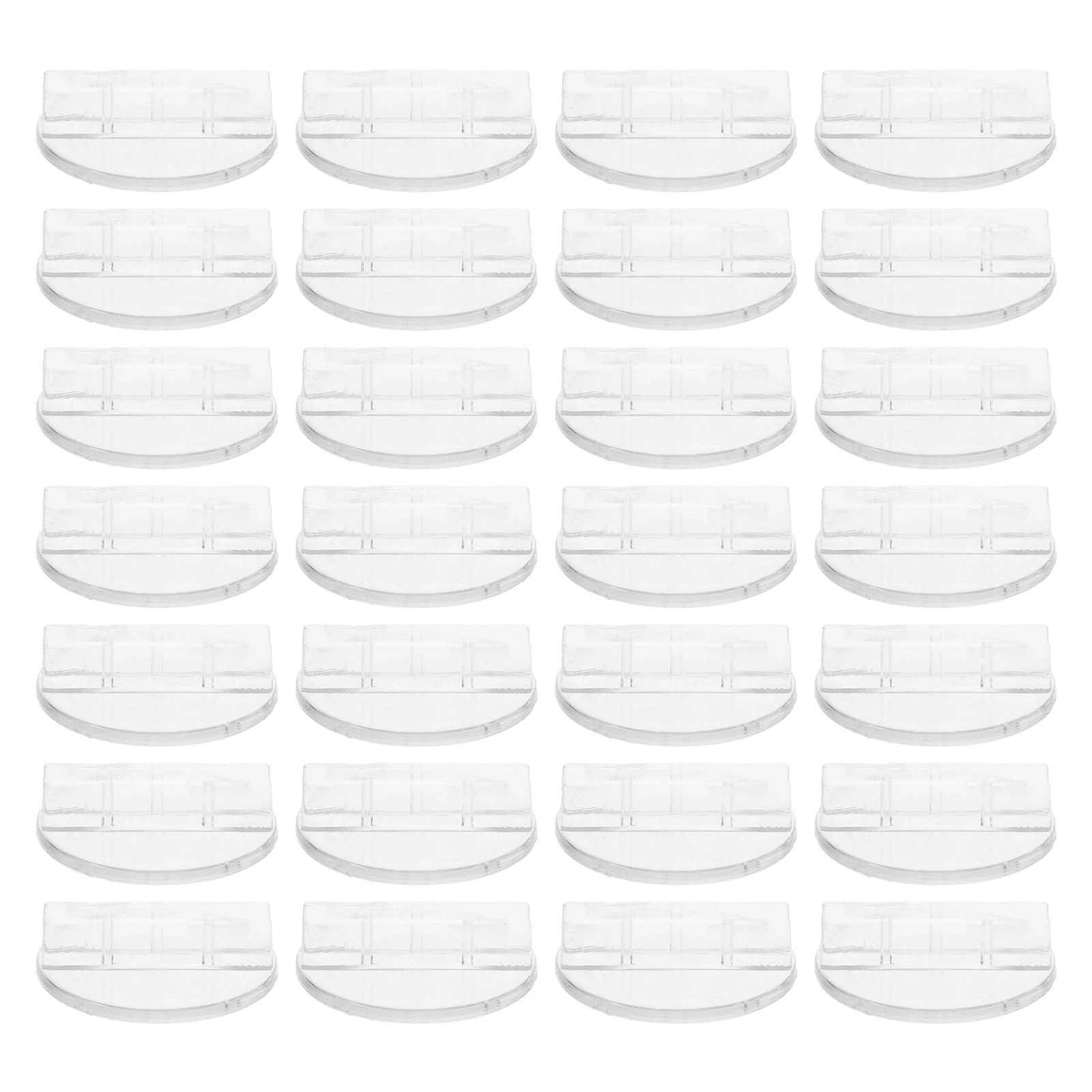 Portatarjetas de Base redonda transparente, soporte estable para tarjetas de visita para números de mesa, menús, tarjetas de lugar, soporte de escritorio, 100 Uds.