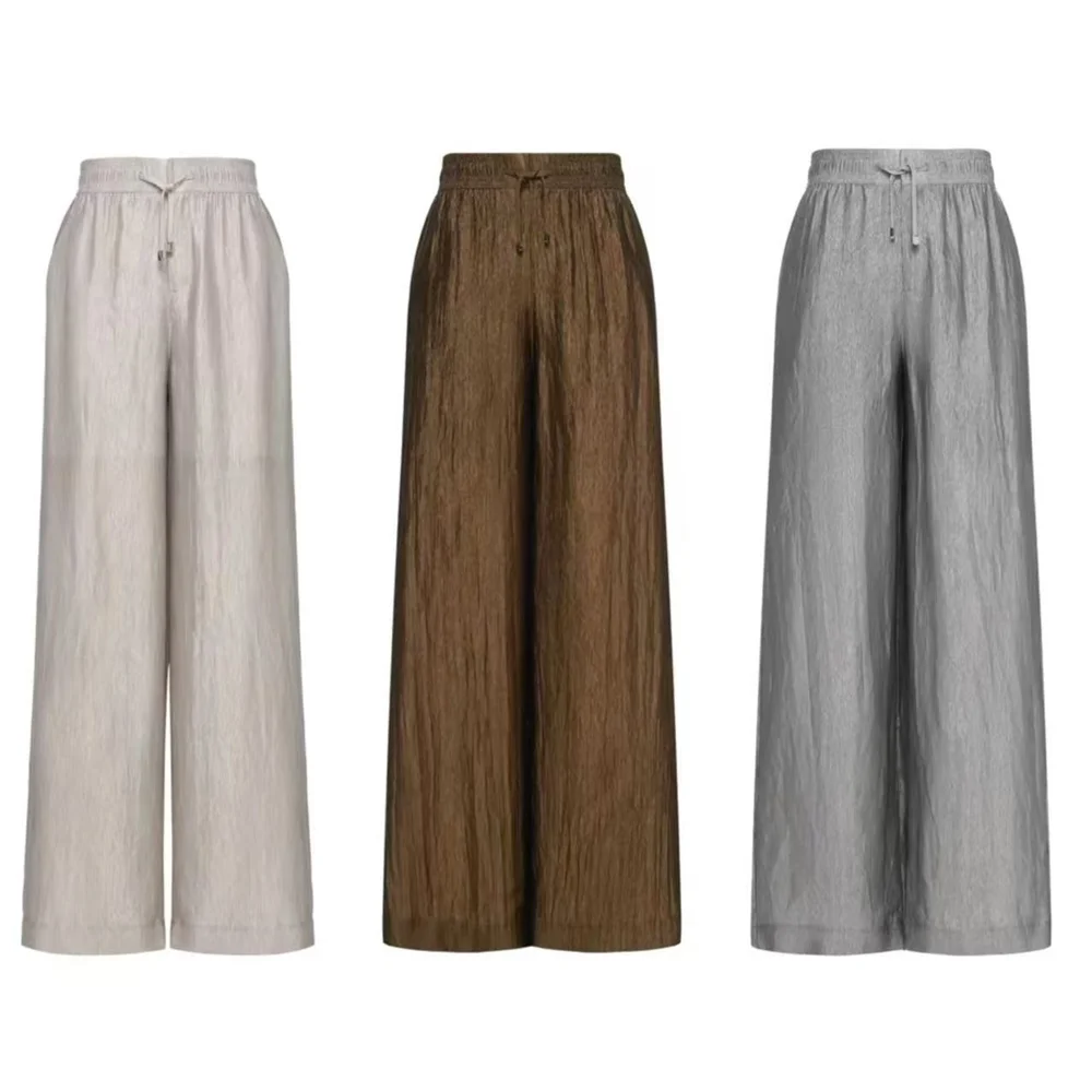 

Women's Straight Leg Pants and Thin Breathable High-Waisted Relaxed Casual Trousers