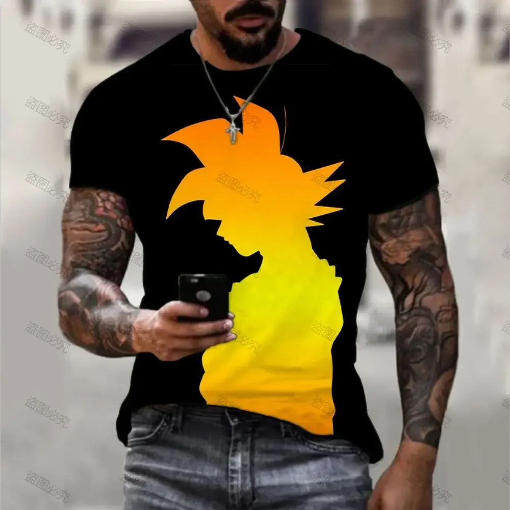 110-3XL Dragon Ball Z Printed T-shirt Goku 2023 Men\'s Children\'s Y2k Streetwear Essentials Vegeta Anime Oversized Clothing New