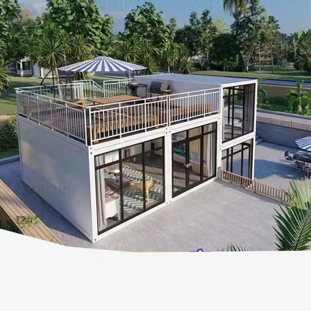 

Two Storey Modular Flat Pack Cabin Container House Prefab Flat Packed Container