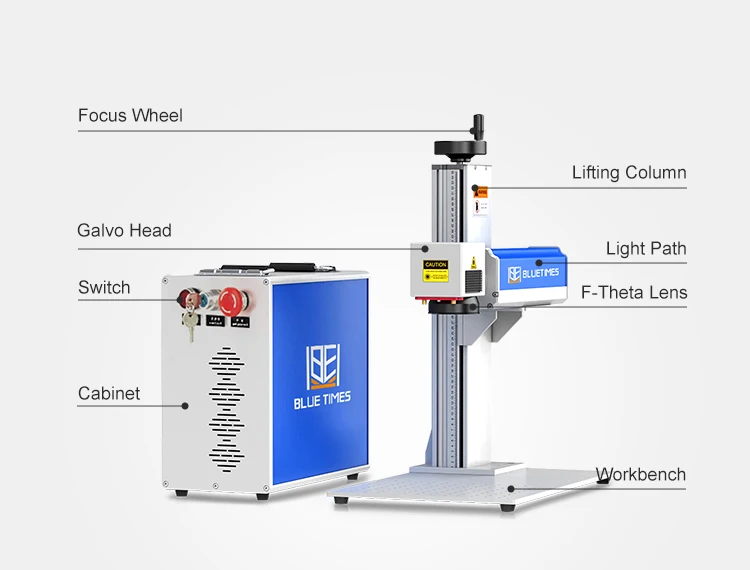 Manufacturers Metal 20w 50w 100w Fiber Laser Marking Jewelry Engraving Machine