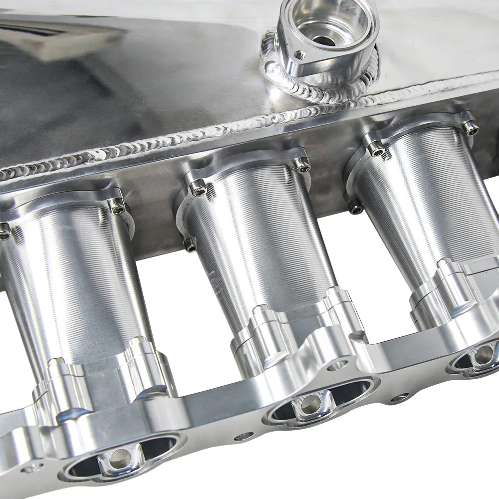 2JZ-GE collettore di aspirazione carriletto carburante corpo farfallato gruppo 6 iniettore corpo farfallato argento 90mm adatto per Vvti e non Vvti