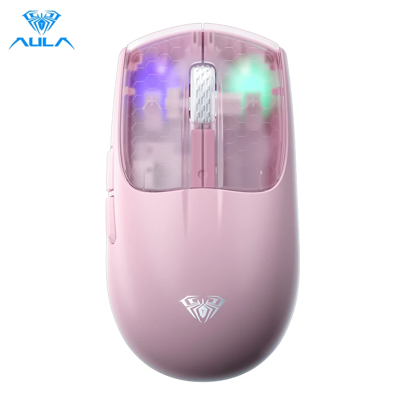 AULA SC560 Ultra Light Mouse Tri-mode Rechargeable Ergonomic Bluetooth Mouse 10000 DPI Wireless Bluetooth Mice for Office Gaming