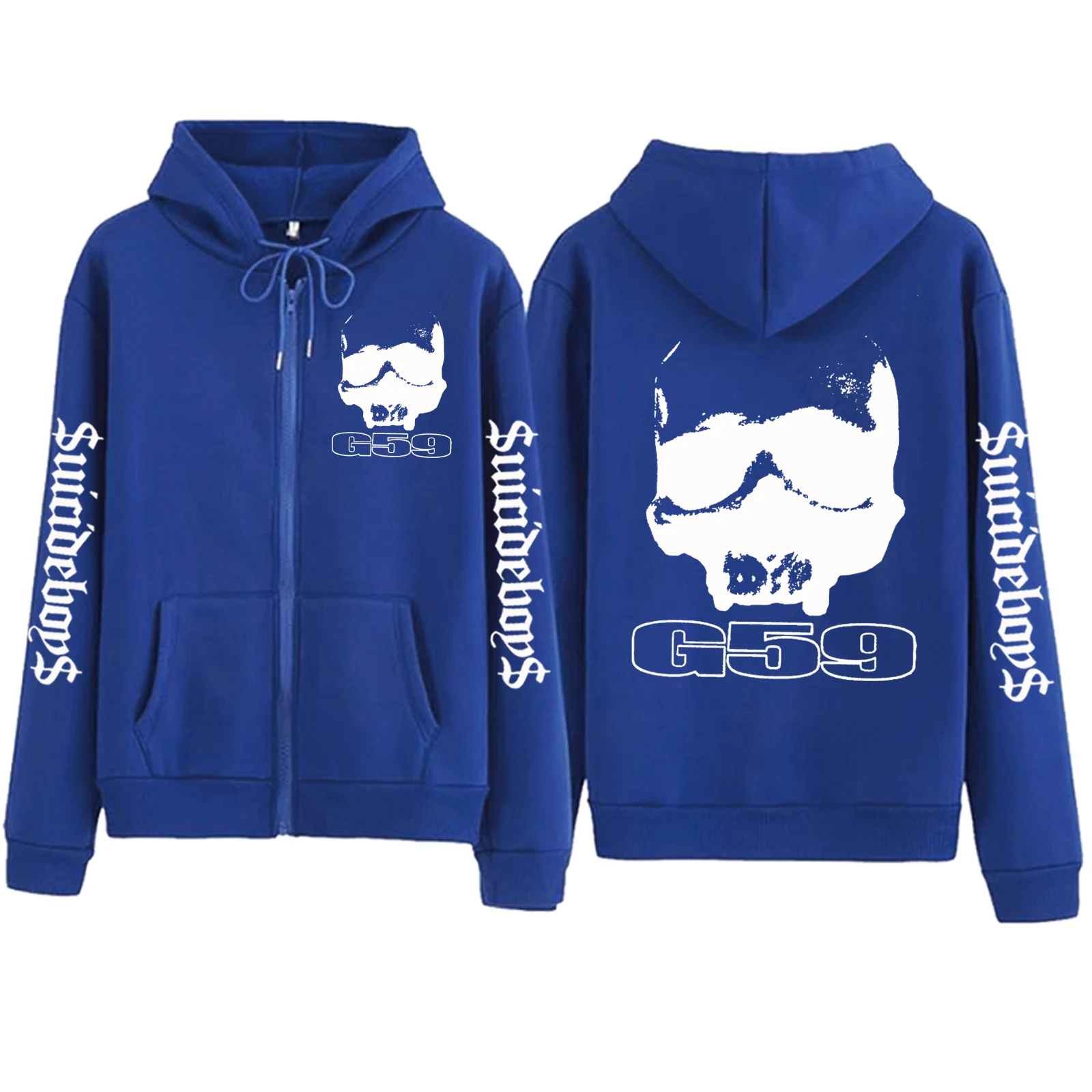 Suicideboys G59 Zipper Hoodie Harajuku Hip Hop Pullover Tops Sweatshirt Streetwear Fans Gift