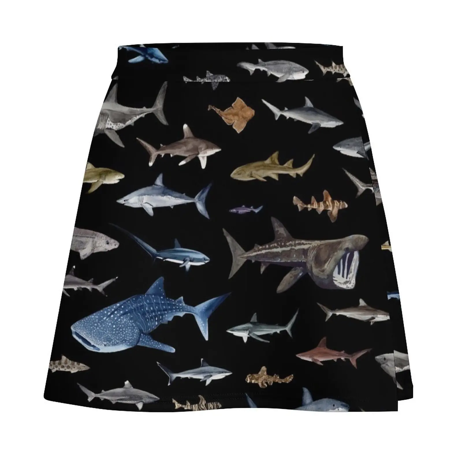 SHARKS poster-black Mini Skirt Women's dress Female clothing