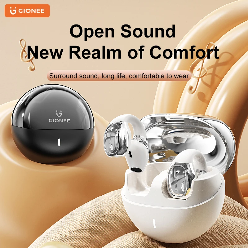 Gionee Wireless Earphone Bluetooth5.4 Ear Hook Sports Style Compatible Noise Reductio Stereo HD Call Touch Control Game Headset