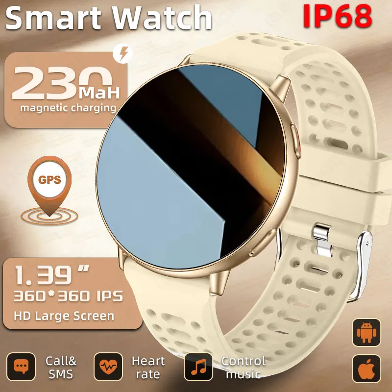 

LIGE Smart Watch Heart Rate Monitoring Bluetooth Call Outdoor Sports 1ATM Waterproof 1.39 Inch Screen Men Woman Smartwatch GPS