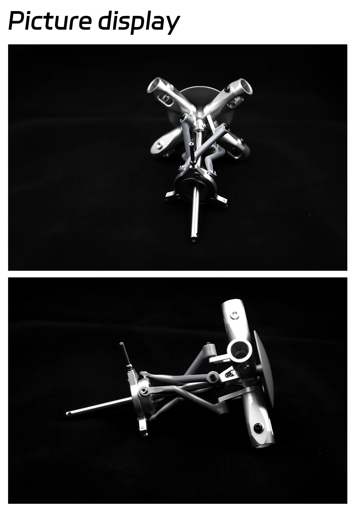 FLYWING Vierblätter Rotor Schnellverschluss-Design 4-Blatt-Rotorkopf Metall BO105 Glocke 206 UH1 V4 Für 6 mm Hauptwelle RC Hubschrauber – Detail 6