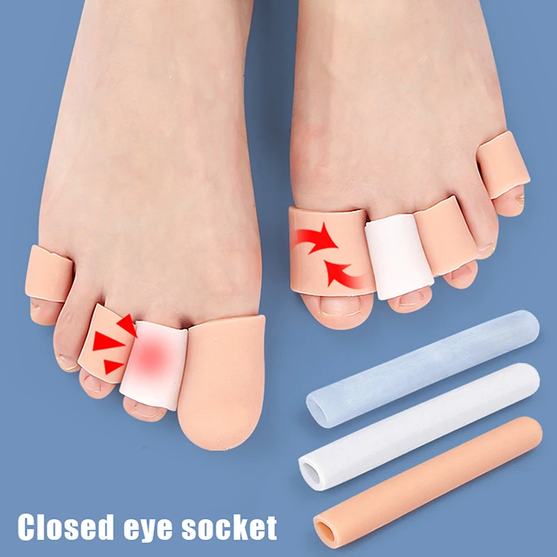 1Pcs Gel Toe Separator Finger Protector Silicone Toe Cushion Tubes Sleeves For Bunion Corns Blisters Calluses Foot Care Tool