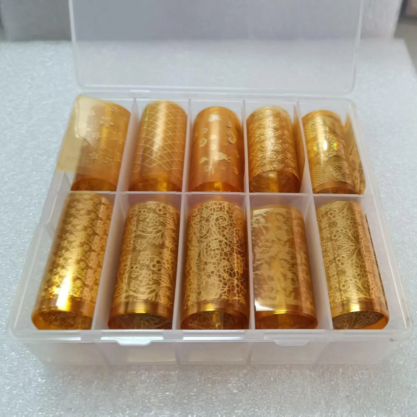 

10 рулонов в коробке, наклейки для переноса фольги, фольга, бумага для дизайна ногтей, красота ногтей, сделай сам