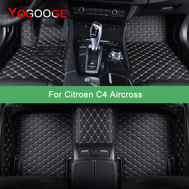 YOGOOGE  Custom Car Floor Mats For Citroen C4 Aircross Auto Carpets Foot Coche Accessorie