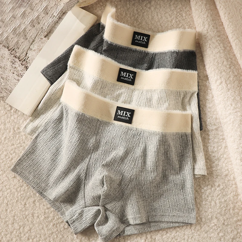 

3-Pack Men's Boxer Briefs - Breathable Pure Cotton, Minimalist & Stylish Trunks for Young Active Guys