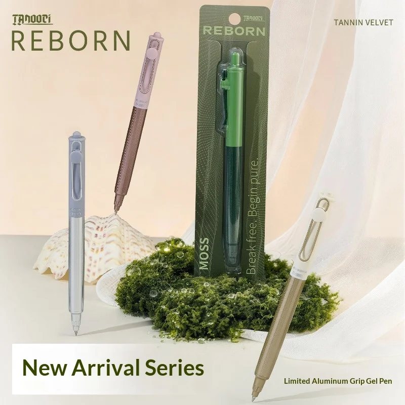 TANOOCI New Life Series Gel Pens,Aluminum Grip&Copper Tip Low Center Ballpoint Pen,Drop-Resistant Writing Pen For Office,School