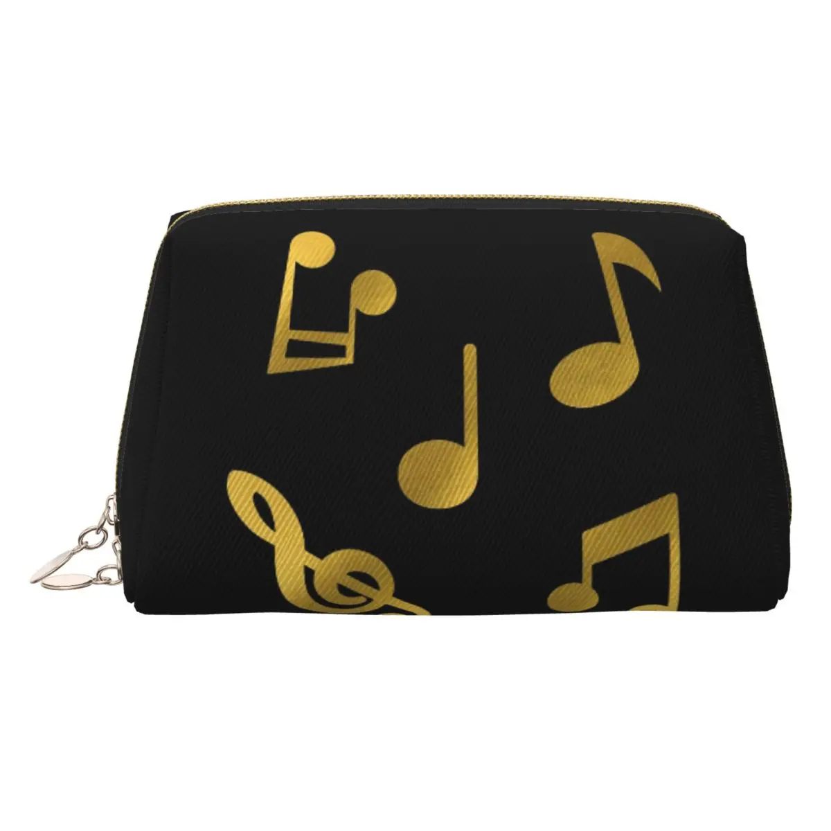 

Женская косметичка с золотыми музыкальными нотами, дорожный органайзер для макияжа, сумка для хранения туалетных принадлежностей, Dopp Kit Box