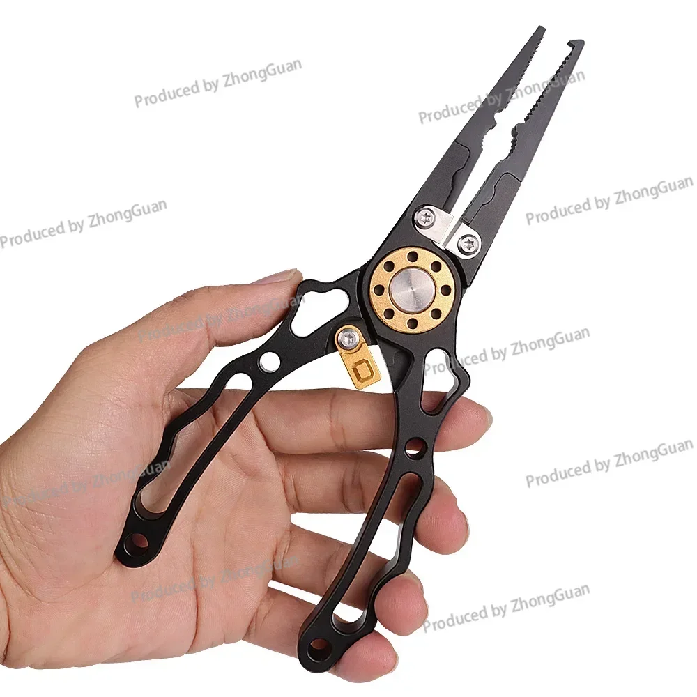 Aluminum Alloy Multi-functional Luya Pliers, Open-ring Fishing Pliers, Fish Control Device, Fishing Gear Supplies Set