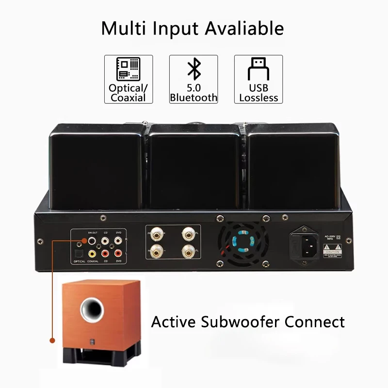 400 واط 7-مضخم صوت 5.0 بلوتوث أمبير 80dB SNR مكبرات الصوت HiFi USB ضياع أمبير المدخلات البصرية المحورية لاستوديو المسرح المنزلي