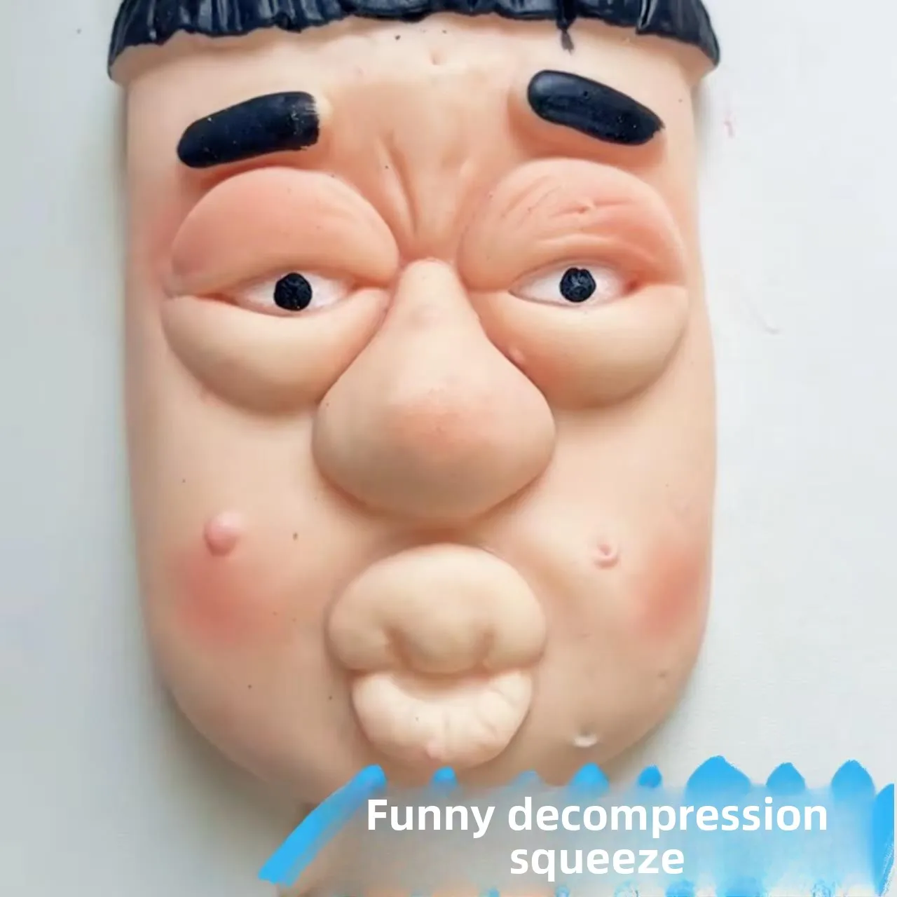 لعبة وجه سيليكون سريعة الارتداد لتخفيف الضغط الزائد، لعبة وجه قابلة للعصر للمرح والإبداع وتخفيف التوتر
