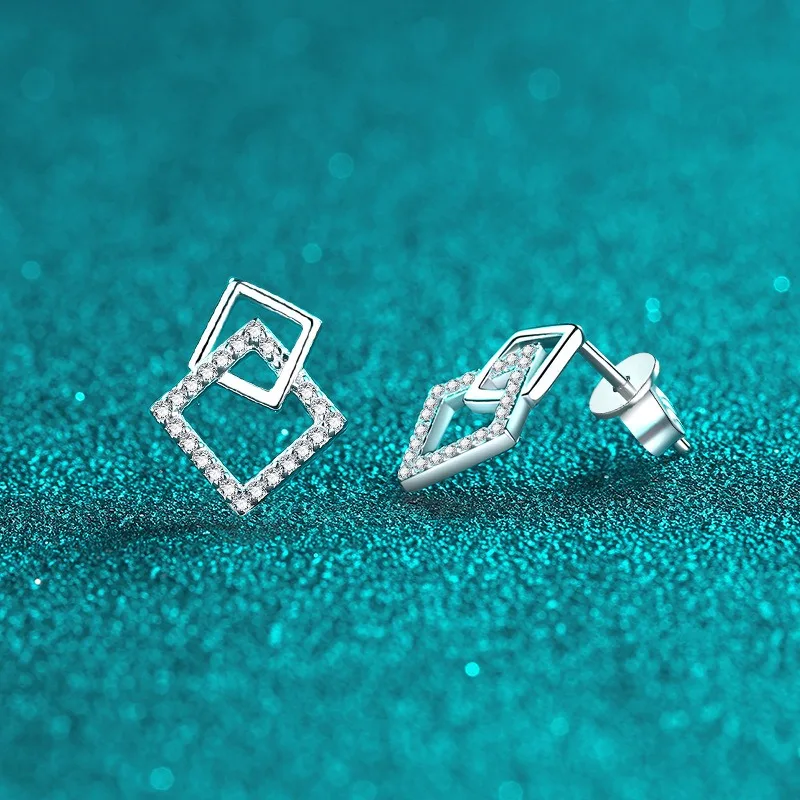 Luxury Moissanite Earrings For Women S925 Silver Earrings Ear Studs Jewelry GRA gift For Friends