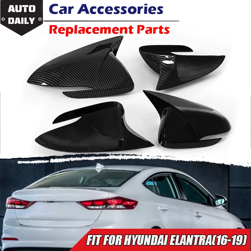 

Rhyming 2 Pcs Auto Rearview Side Mirror Cover Car Rear view Carbon Fiber Look for Hyundai Elantra AD 2016 2017 2018 2019 2020