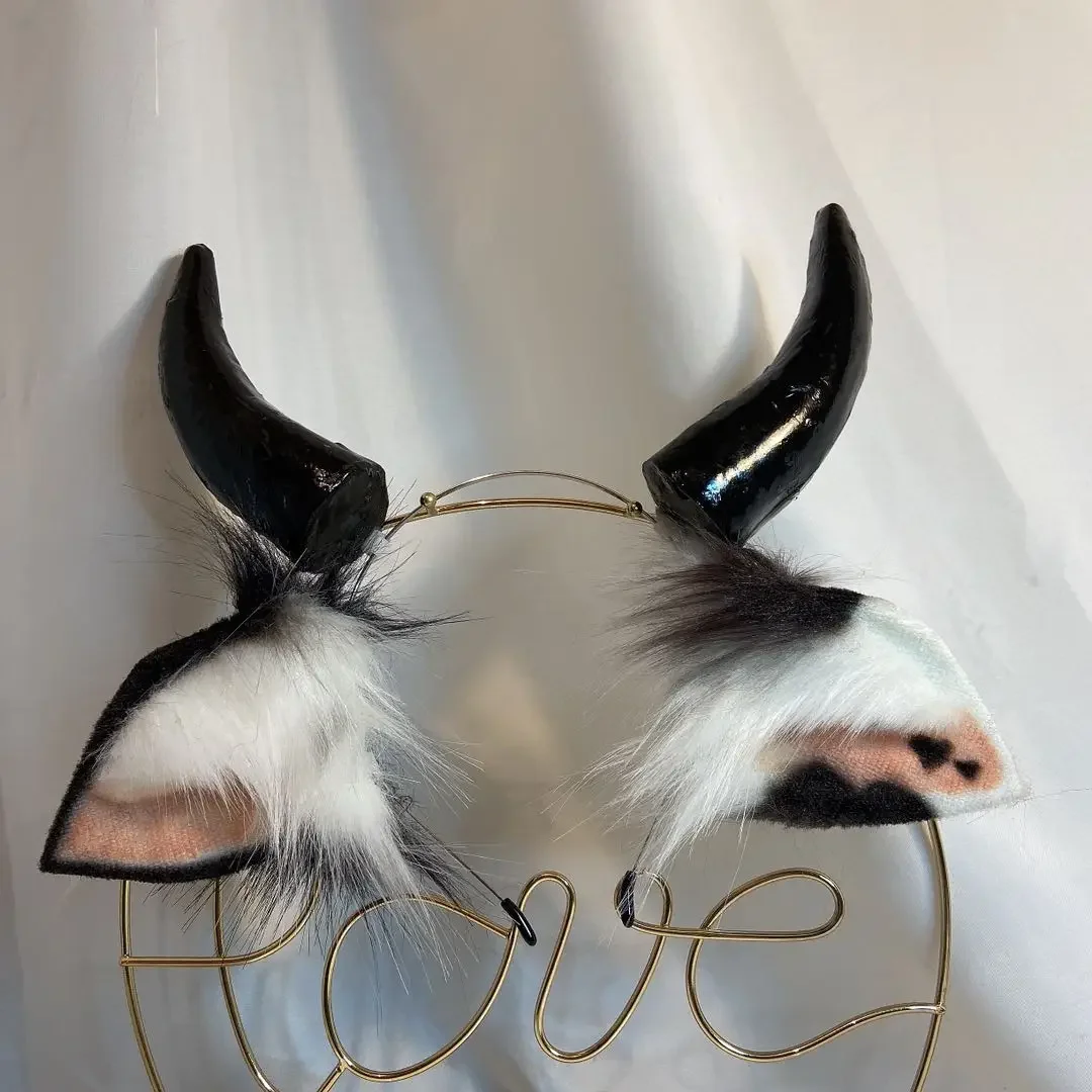 

Custom Hand Made Imitation Animal's Ear Anime Beast Ear Simulation Cow Wolf Cat Fox Ear Hair Hoop for Lolita Cosplay Cost