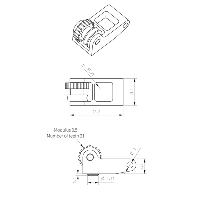 مجموعة تروس الطارد لطابعة Bambu Lab P1S P1P X1 Carbon X1C ثلاثية الأبعاد مطلية بالنيكل