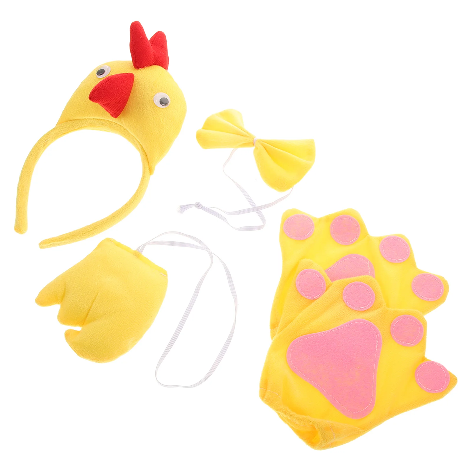 

1 set Animal Headband For Kids Chick Hairband Tail Set Cosplay Costume Party Headdress Lightweight Photo Props