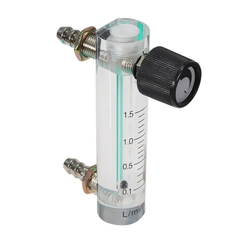 LZB-6M Meter 0-1.5 LPM Flowmeter with Control for Valve Detect Flow for Oxygen Air Gas Adjustable