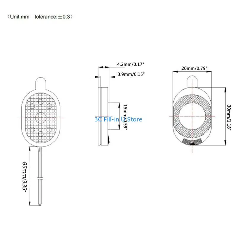 Пакет G8TA 2PCS Портативный динамик Mini 2030 8OM 1W Goundspeaker с кабелем