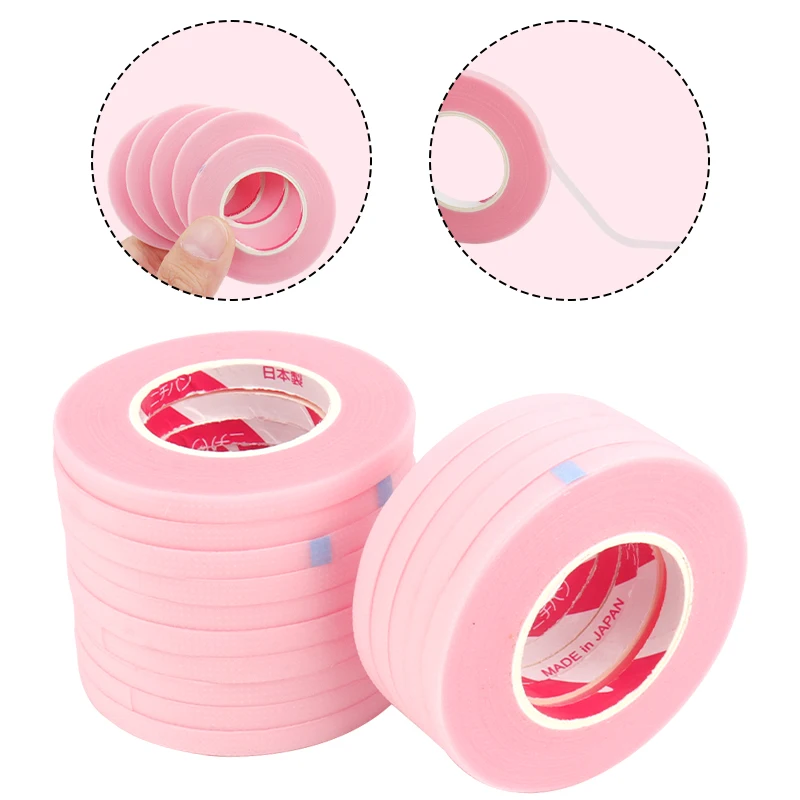 Cinta de maquillaje de 4mm de ancho para mujer, cinta de microporos transpirable, fácil de rasgar, 5/10 rollos de cinta de extensión de pestañas,