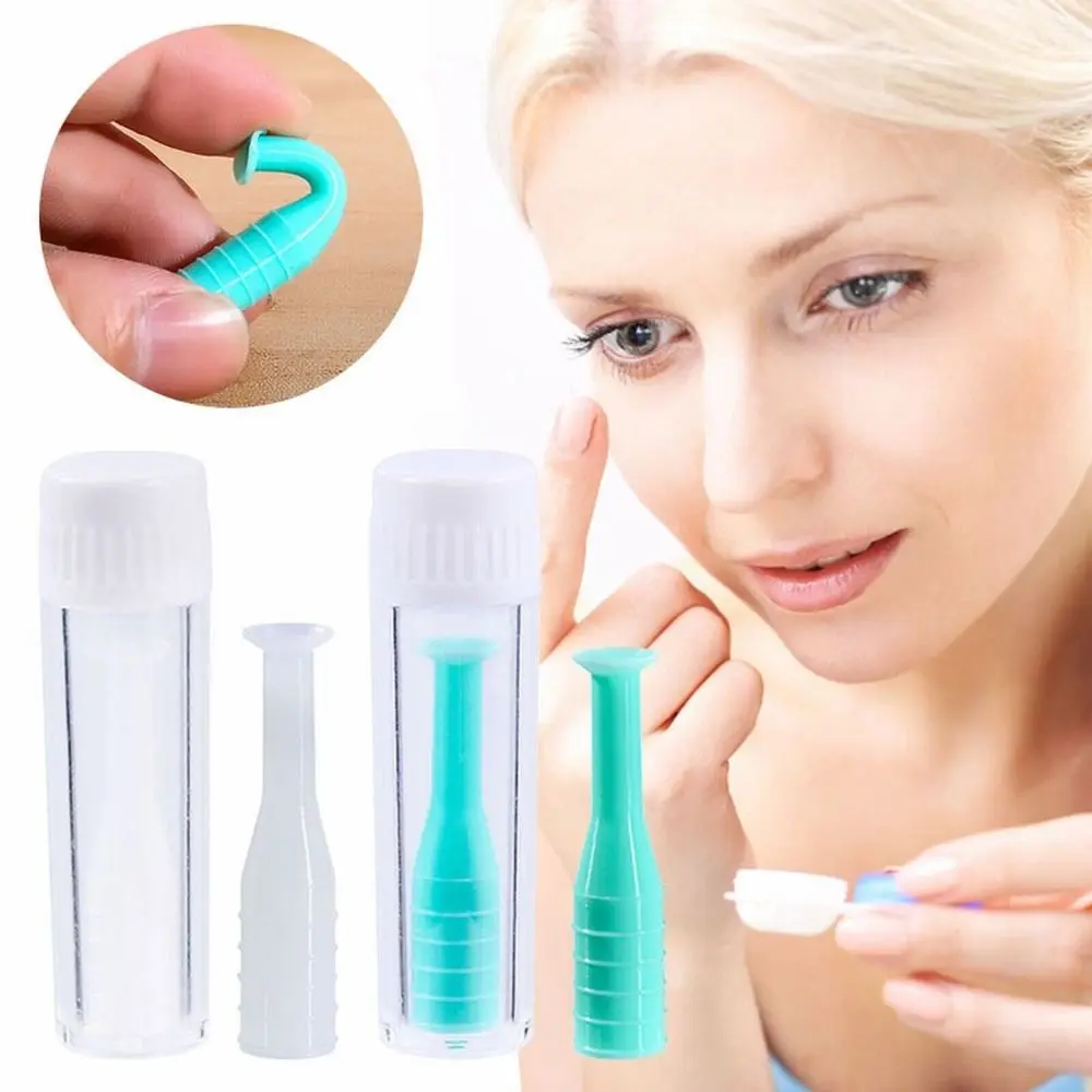 5Pcs Silicone Insertion Tool Soft One-piece Scleral Lens Stick Removal Rigid Solid Shaping Plunger Remover Contact Lenses