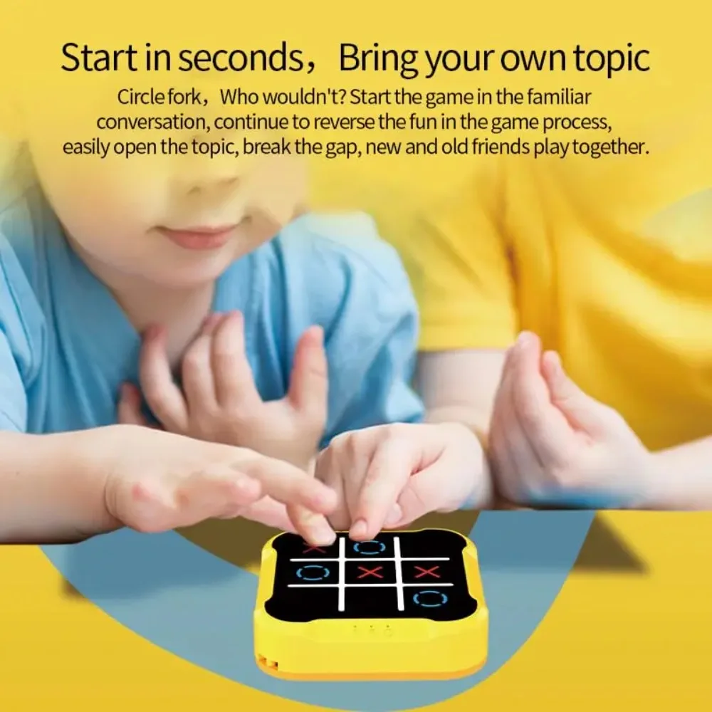 Unisex อิเล็กทรอนิกส์ Tic Tac Toe เกม 3-in-1 Travel ปริศนาของเล่น Infinite Board สําหรับเด็กผู้ใหญ่แบบพกพาหน่วยความจําการเรียนรู้เกมอายุ 3 +