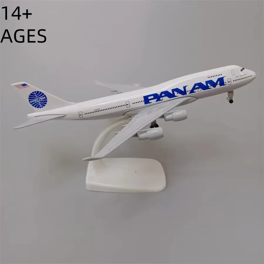 1:400 20cm Alloy Metal USA Air Pan American World Airways PAN AM Boeing 747 B747 Diecast Airplane Model Plane Aircraft w Wheels