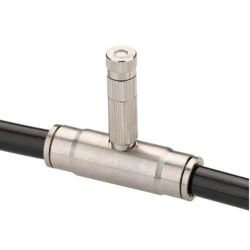 High Pressure Misting Nozzle Tees Atomizing Nozzle, For 3/8 Inch Drip Irrigation Tubing Kit, Mister Nozzles, Brass Slip Connecto