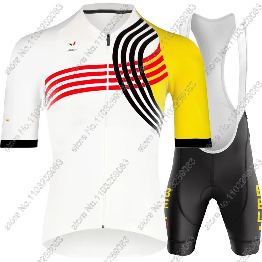 Team Belgium Cycling Jersey 2024 Belgian National Set Mens Short Sleeve Blue Clothing Road Bike Suit Bicycle Shirt Bib Shorts