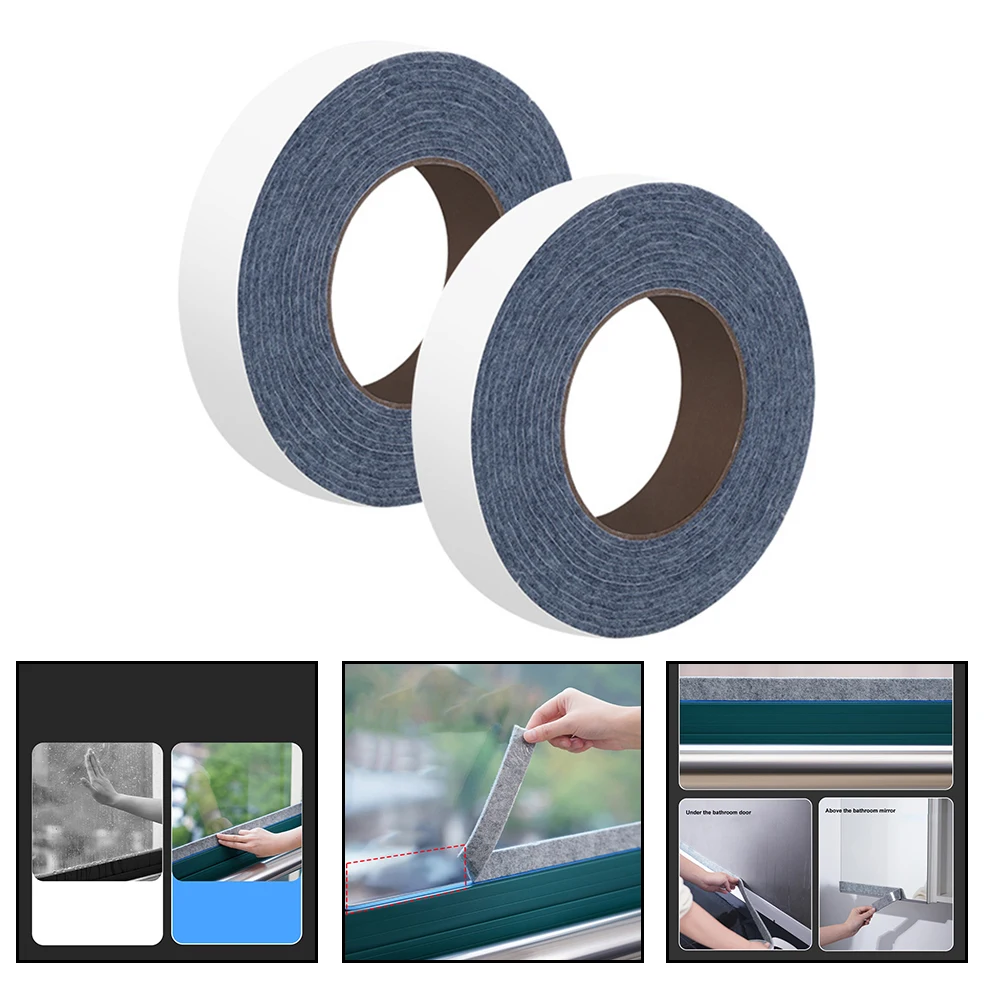 Window Anti-Condensation Strip Felt Glass Water Absorption Tape Thickened 4.5mm 3cm X 8m Grey For Kitchen Windows