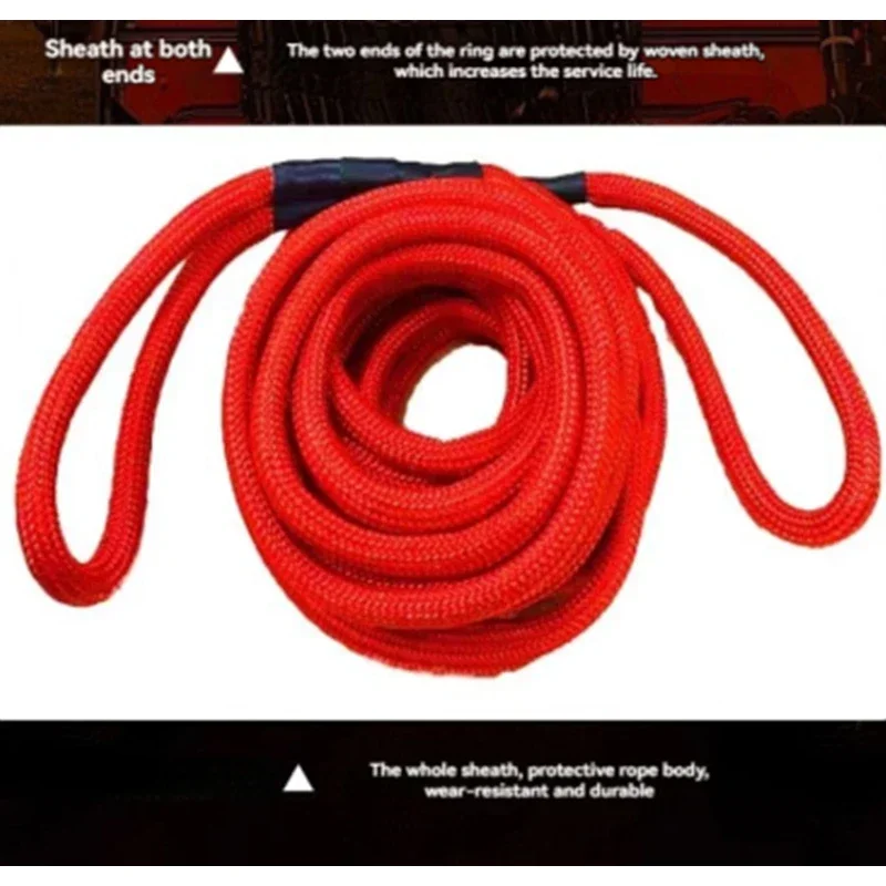 New Trailer Rope Off-road Vehicle Escape Traction Rescue Polymer Polyethylene Soft Shackle Winch Rope Trailer Rope