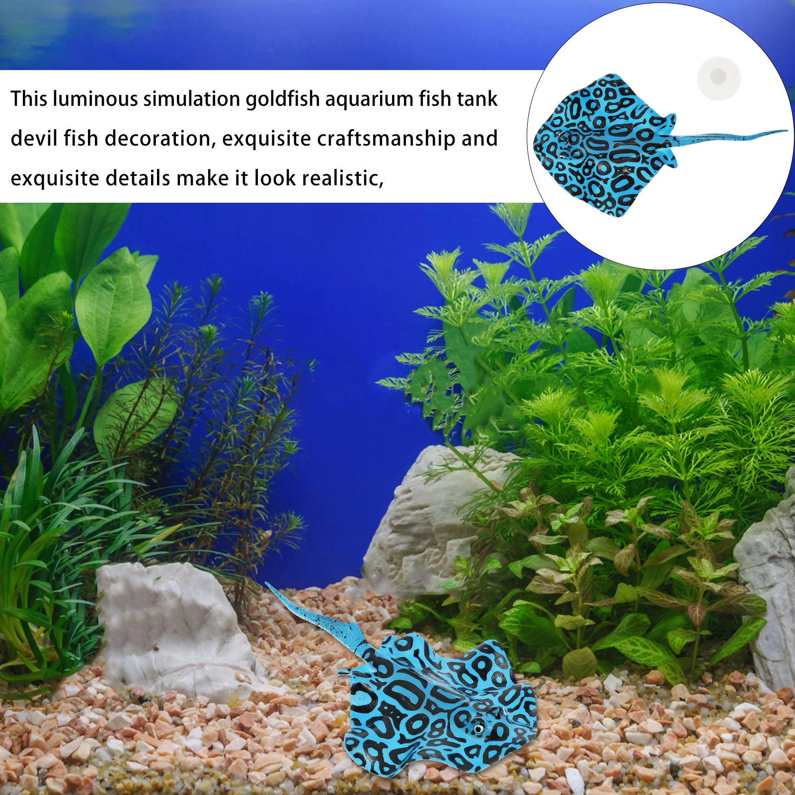 

Luminous Silicone Fish Tank Decoration Environmentally Friendly Simulation Aquarium Fish Realistic Details Safe Water Quality