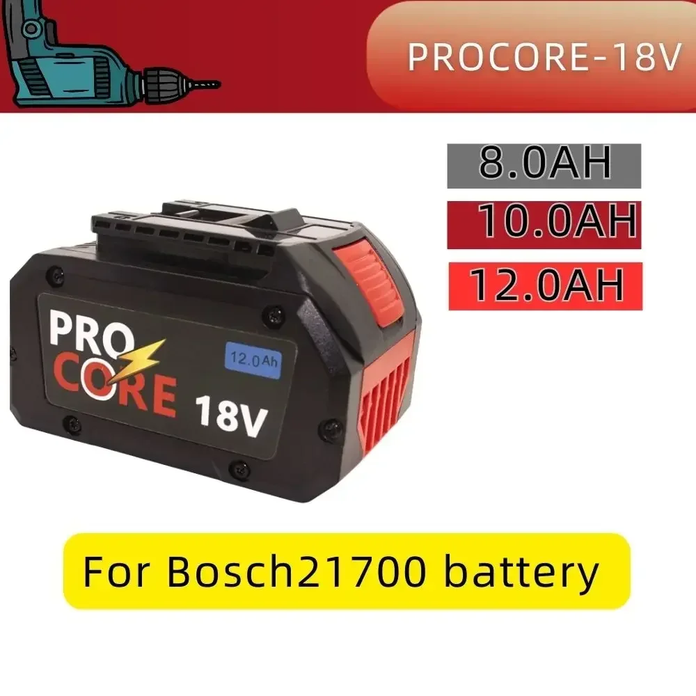 

18V 10000mAh ProCORE Replacement Battery for Bosch 18V Professional System Cordless Tools BAT609 BAT618 GBA18V80 21700 Battery