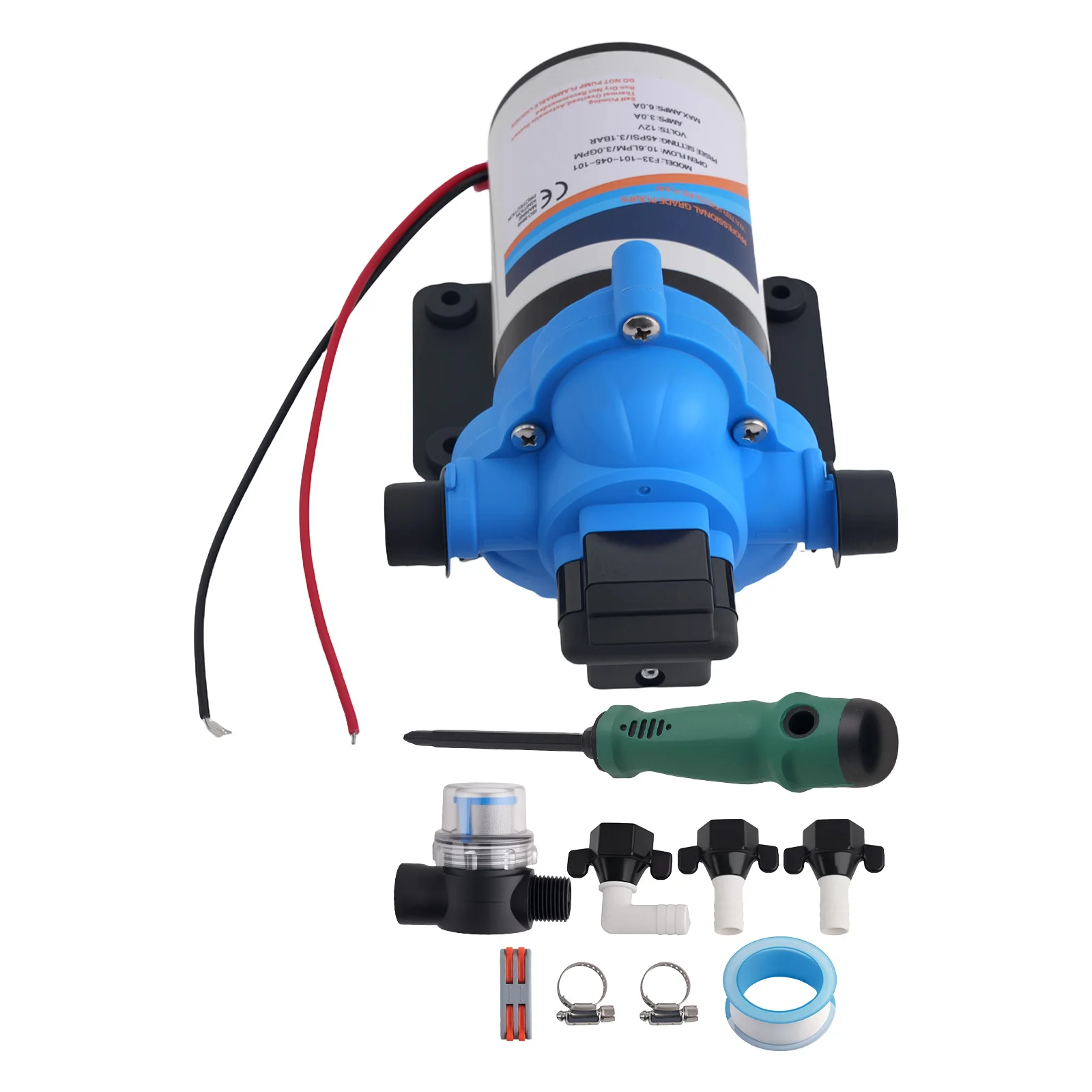 

Diaphragm Water Pump for RV Marine Boat Agricultural 2088-554-144 12V 3.5GPM