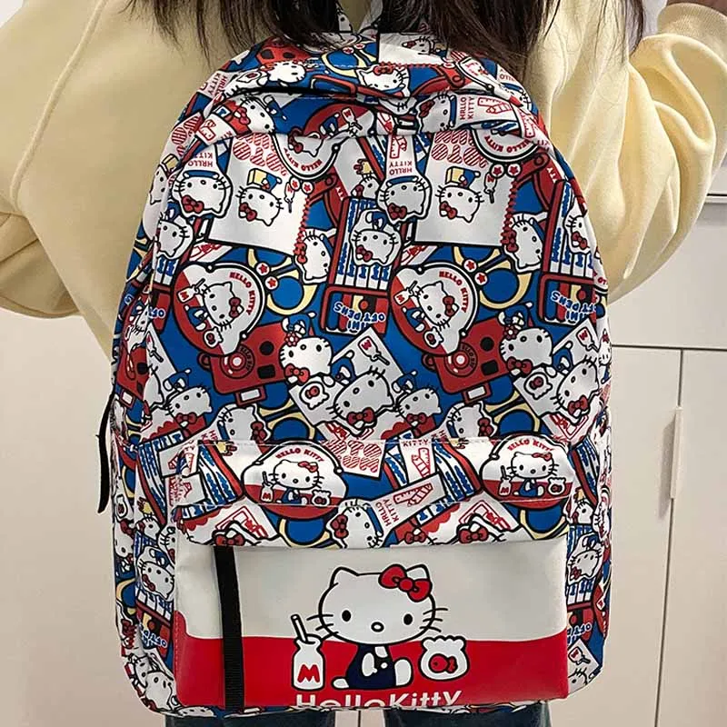 

Large Capacity Backpack Hello Kitty Anime Peripheral Niche And Versatile Fashionable And Lightweight Backpack Gift For Students