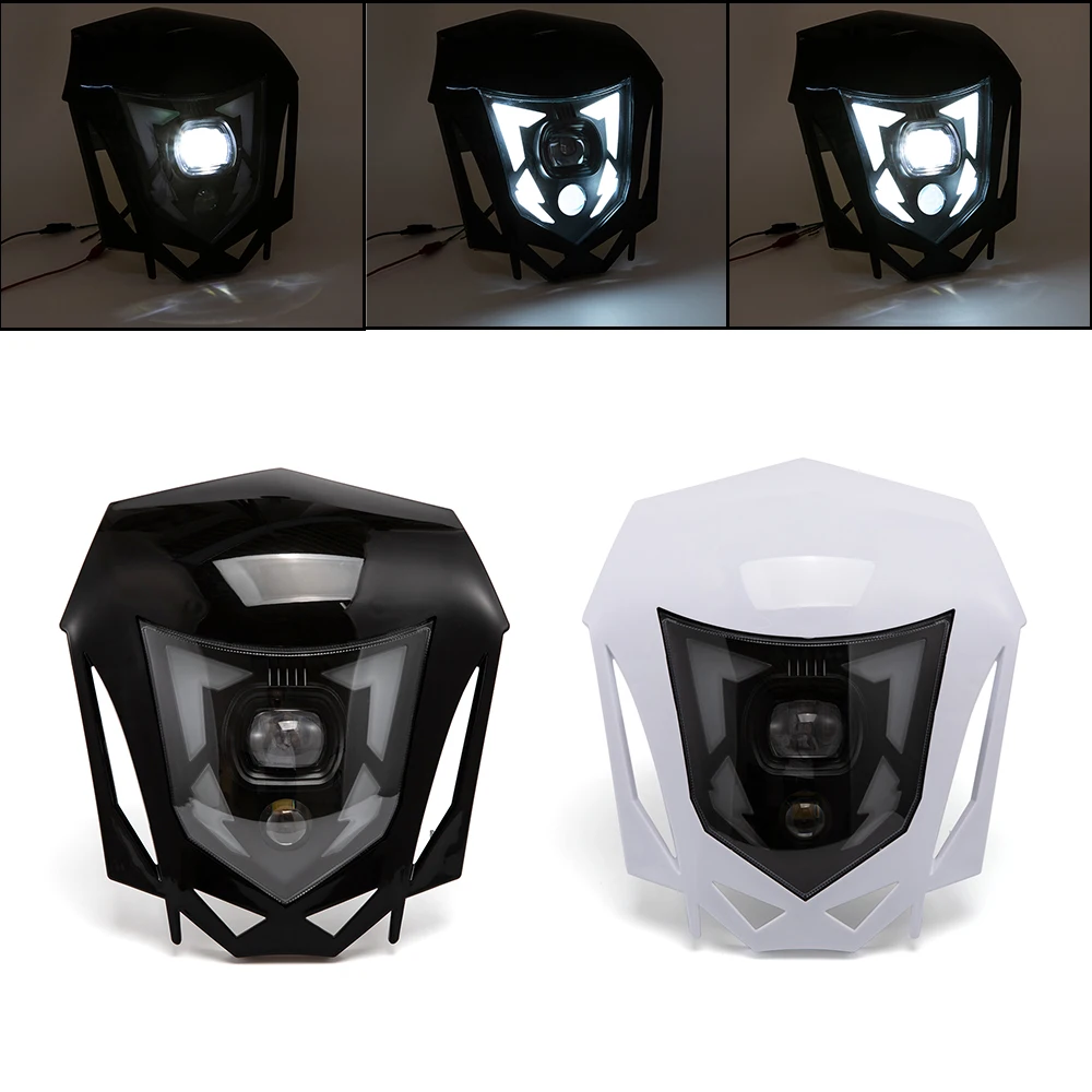 

DUILU Motocross Motorcycle LED Headlight For Yamaha Kawasaki Suzuki Honda KLX CRF WR YZ 250 450 Fairing Dirt Bike Supermoto