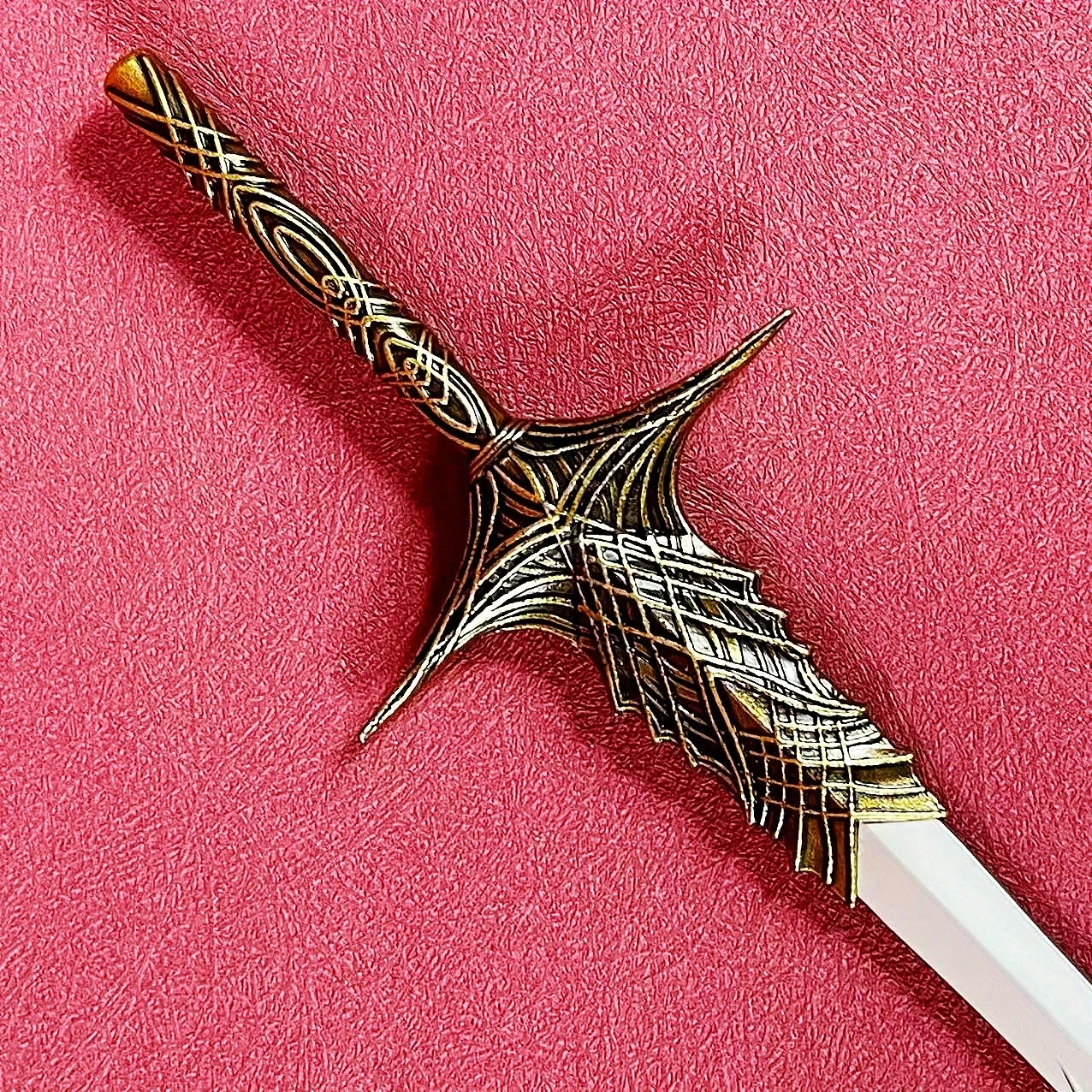 11.8inch Metal Elden Needle Katana Steel Blade Anime Ninja Knife Iron Sword Real Size Japanese Katana Original Samurai Sabre Toy