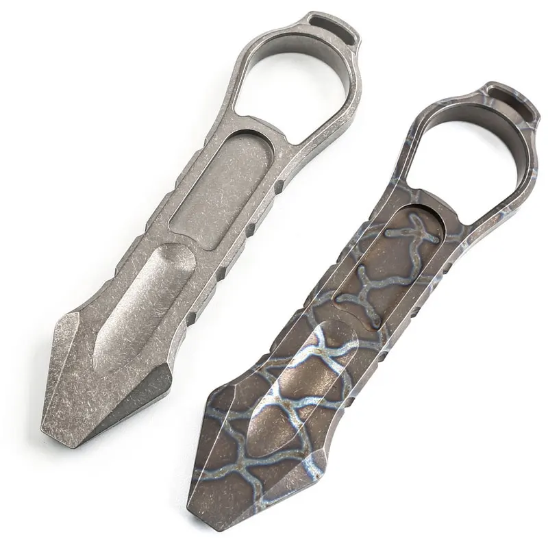 Titanium Alloy Crowbar Portable EDC Outdoor Multi-function Tool Self-defense Anti-wolf Tools