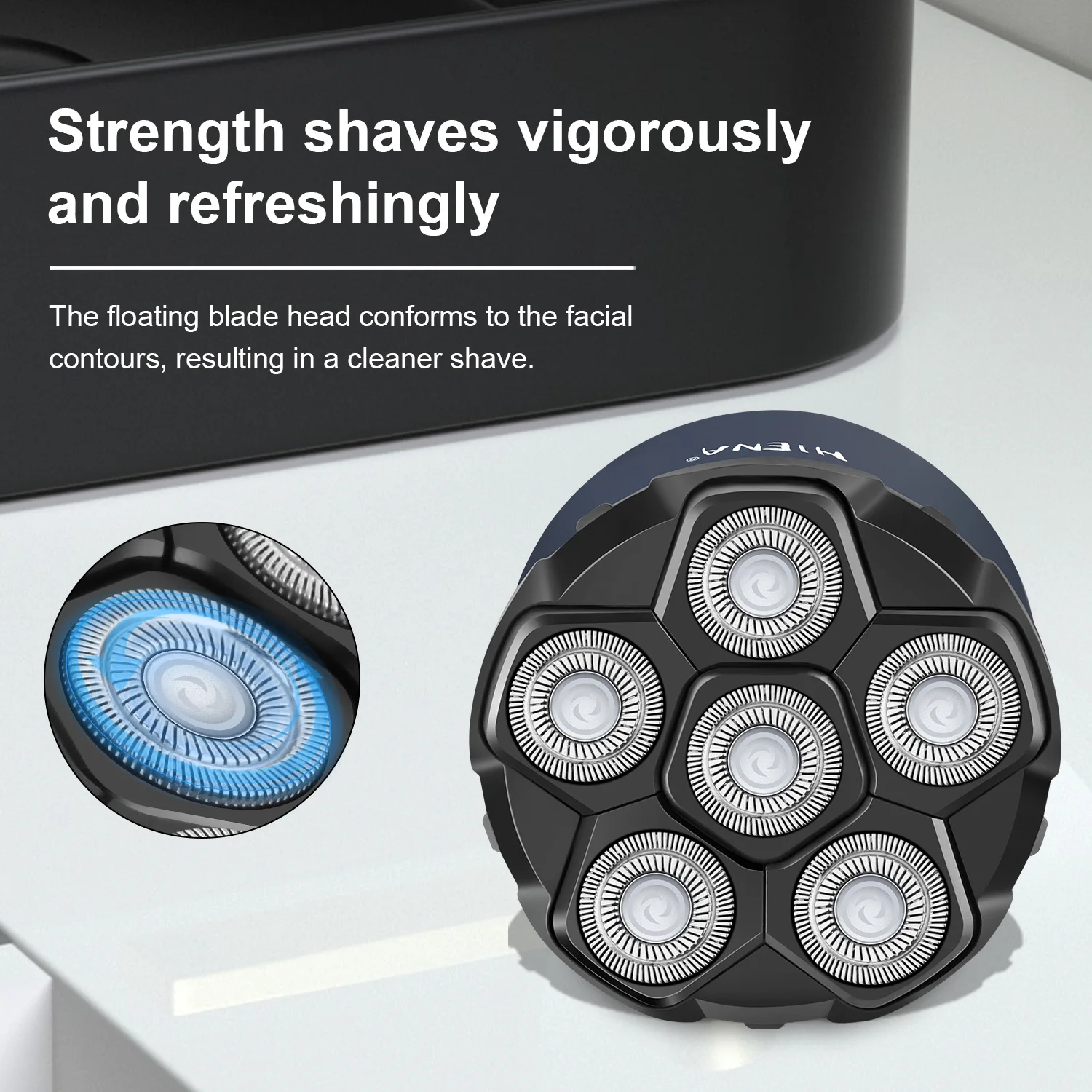 대머리 남성용 헤드 쉐이버, 습식 및 건식 대머리 쉐이버, 6D LED 디스플레이 전기 충전식 헤드 쉐이빙 키트, 타입-C 충전