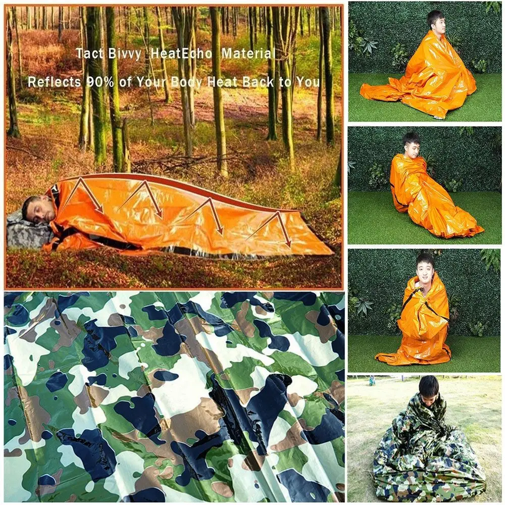 Outdoor Portable Emergency Survival Sleeping Bag Thermal Keep Warm Waterproof Blanket Camping Hiking Sun Protection