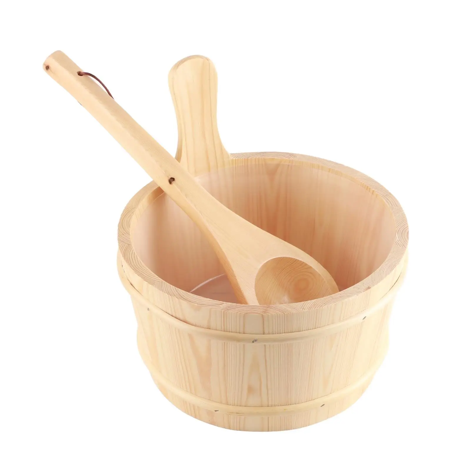 

Natural Wooden Bucket & Ladle Set for Pool, for sauna & Spa - Bath Accessories, Calentador de Piscinas