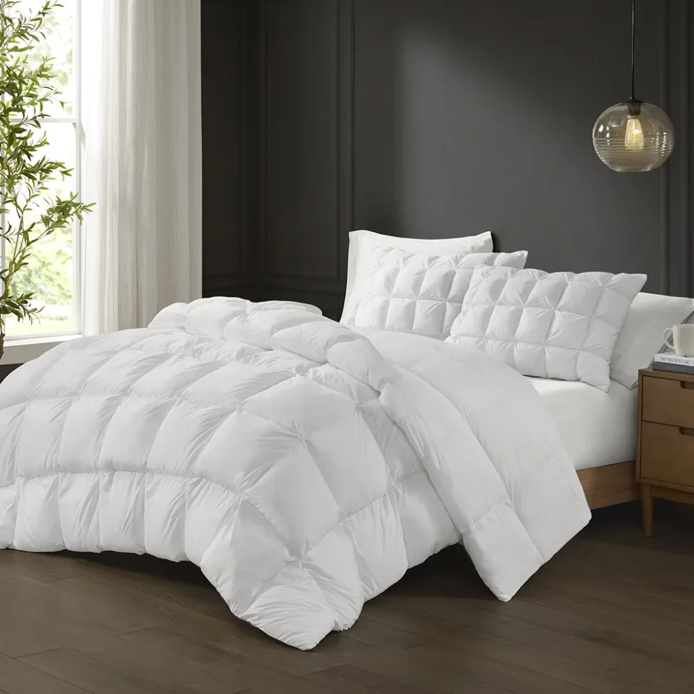 

Comforter Duvet Insert, Box Stitched Alternative Comforters with Fiber Material, 100% Polyester Comforter Insert