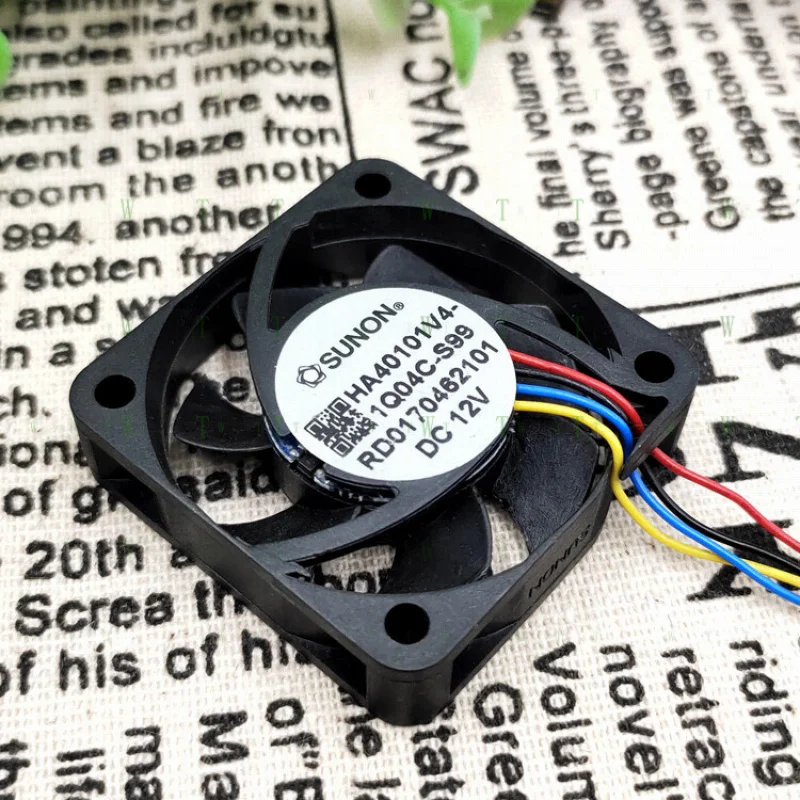 H  1 pcs  for SUNON HA40101V4-1Q04C-S99 4010 DC 12V 4-wire 4CM cooling fan