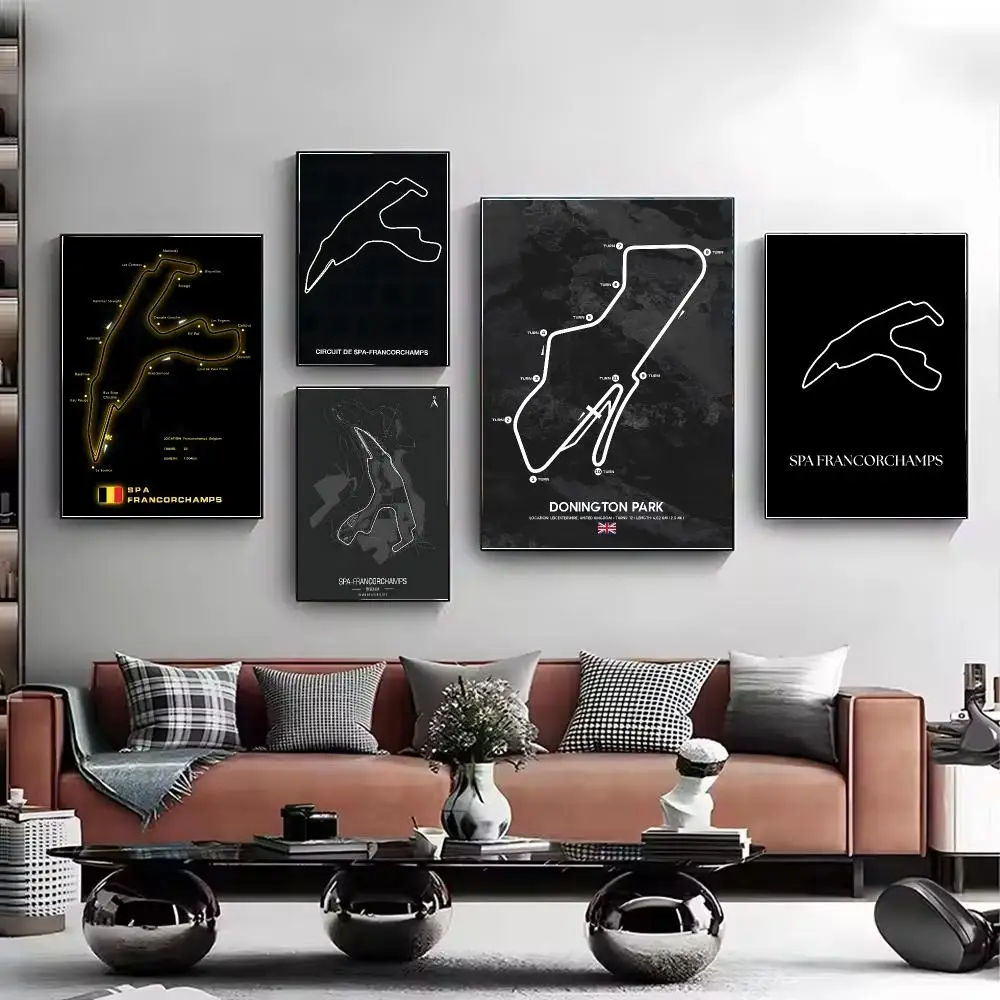 iconic circuit Circuit de Spa Francorchamps Poster HD Wall Art Aesthetic Decor for Living Room Bedroom Office Stylish Gift